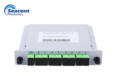 SC APCのコネクターが付いている1x8繊維光学PLCのディバイダー箱の挿入モジュール0.9mm
